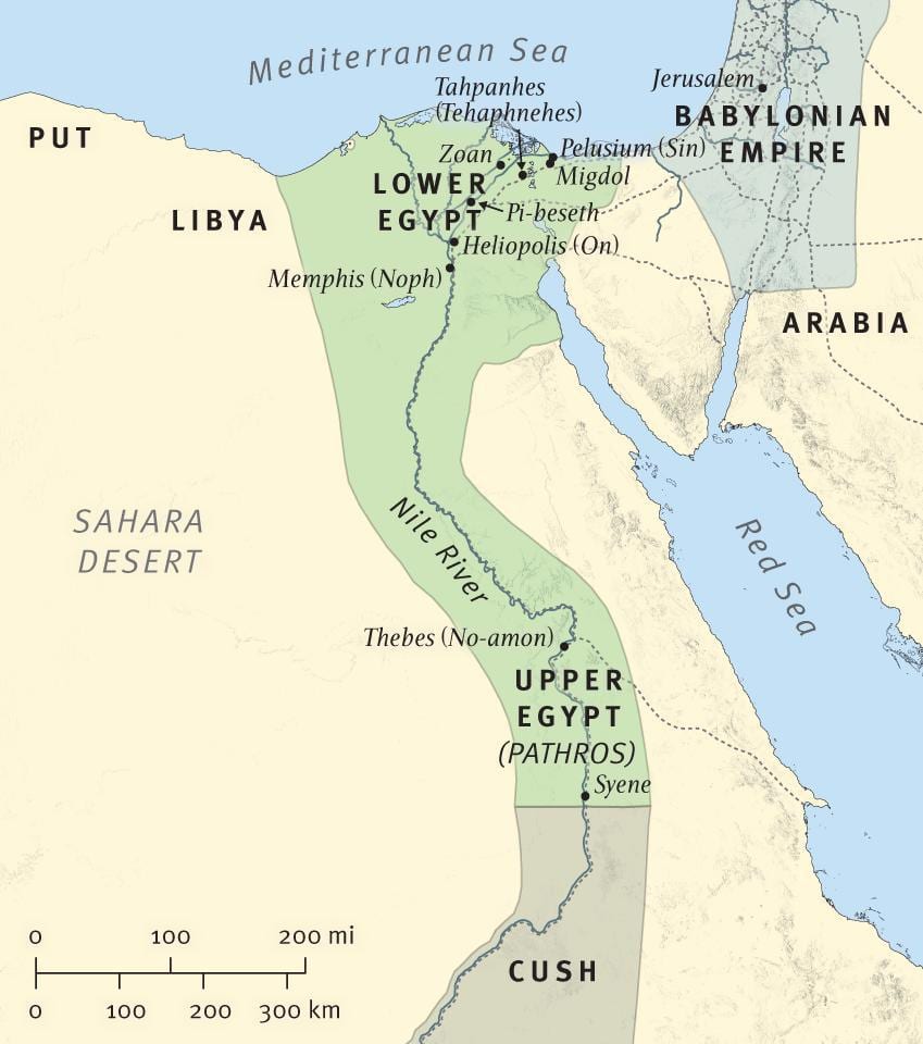 mappa di biblica Etiopia