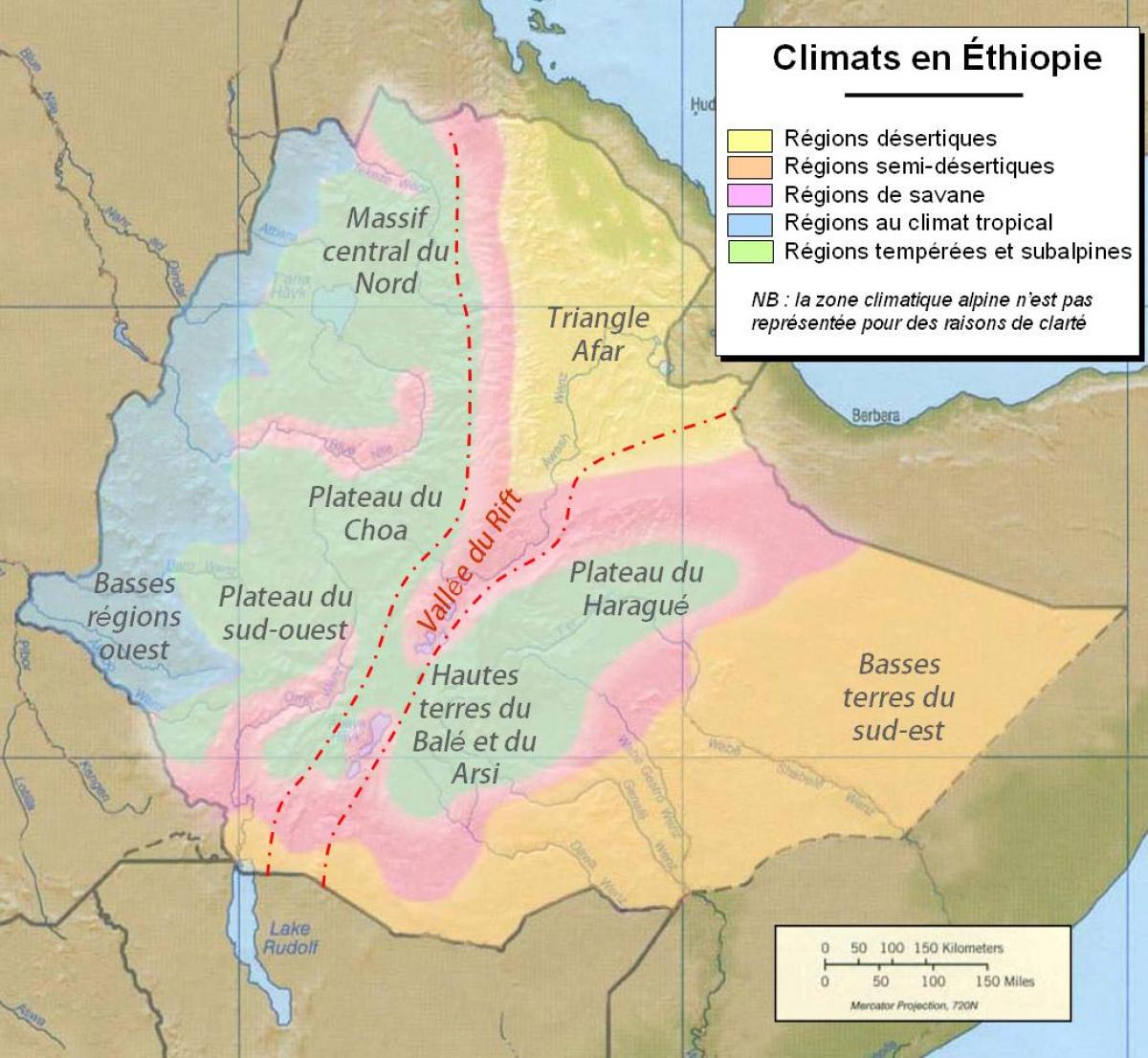 mappa di Etiopia clima