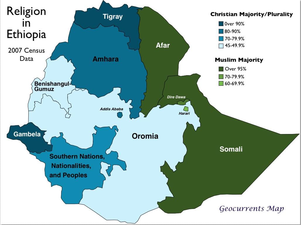 Birr gruppi etnici mappa