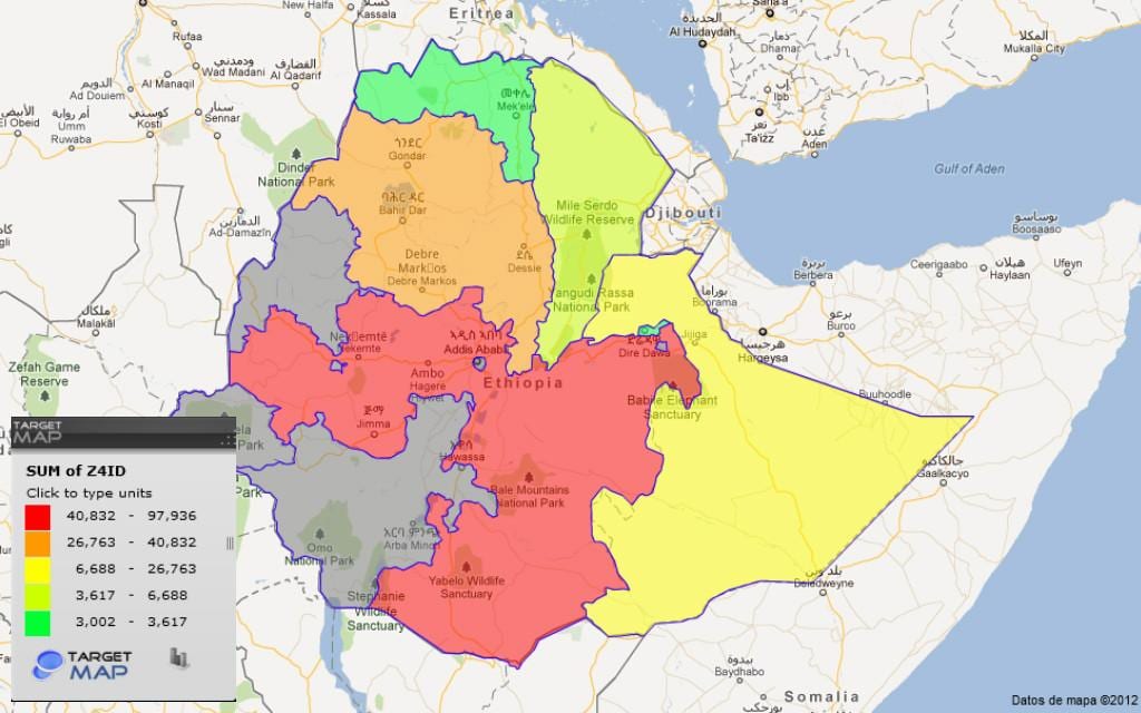 Etiopia province mappa