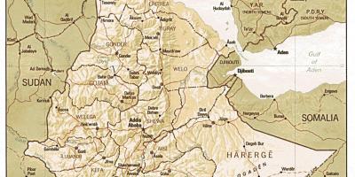 Vecchio Etiopia mappa