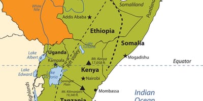 Mappa di Birr altopiano africa