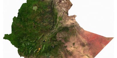 Etiopia mappa satellitare
