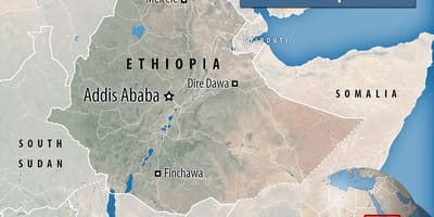 Depressione di Danakil Etiopia mappa