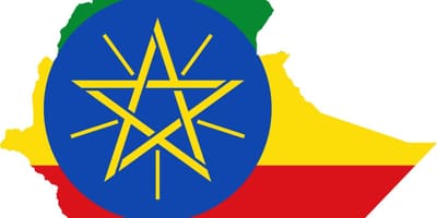 Mappa di Etiopia bandiera