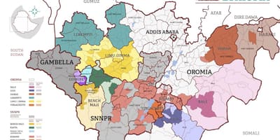 Mappa di Etiopia caffè