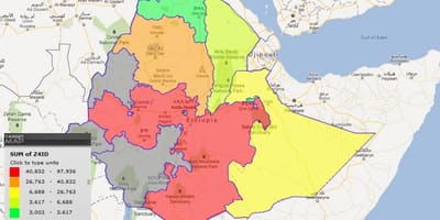 Etiopia province mappa