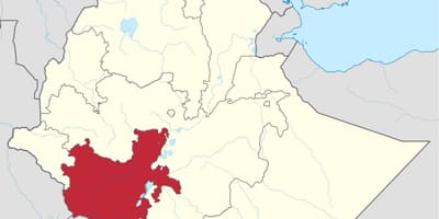 Mappa dell'Etiopia meridionale