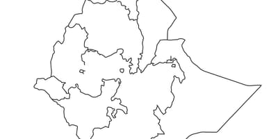 Mappa vuota di Etiopia