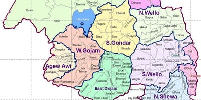 Etiopia gondar mappa