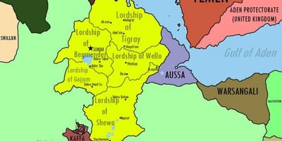 Mappa dell'impero Etiopico