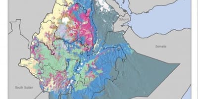 Mappa di mappa del suolo dell'Etiopia