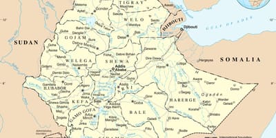 Mappa politica dell'Etiopia