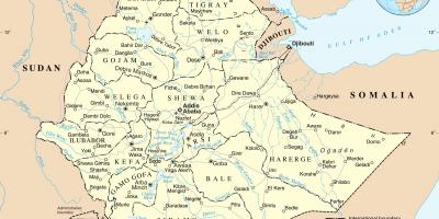 Mappa politica dell'Etiopia