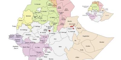 Etiopia woreda mappa